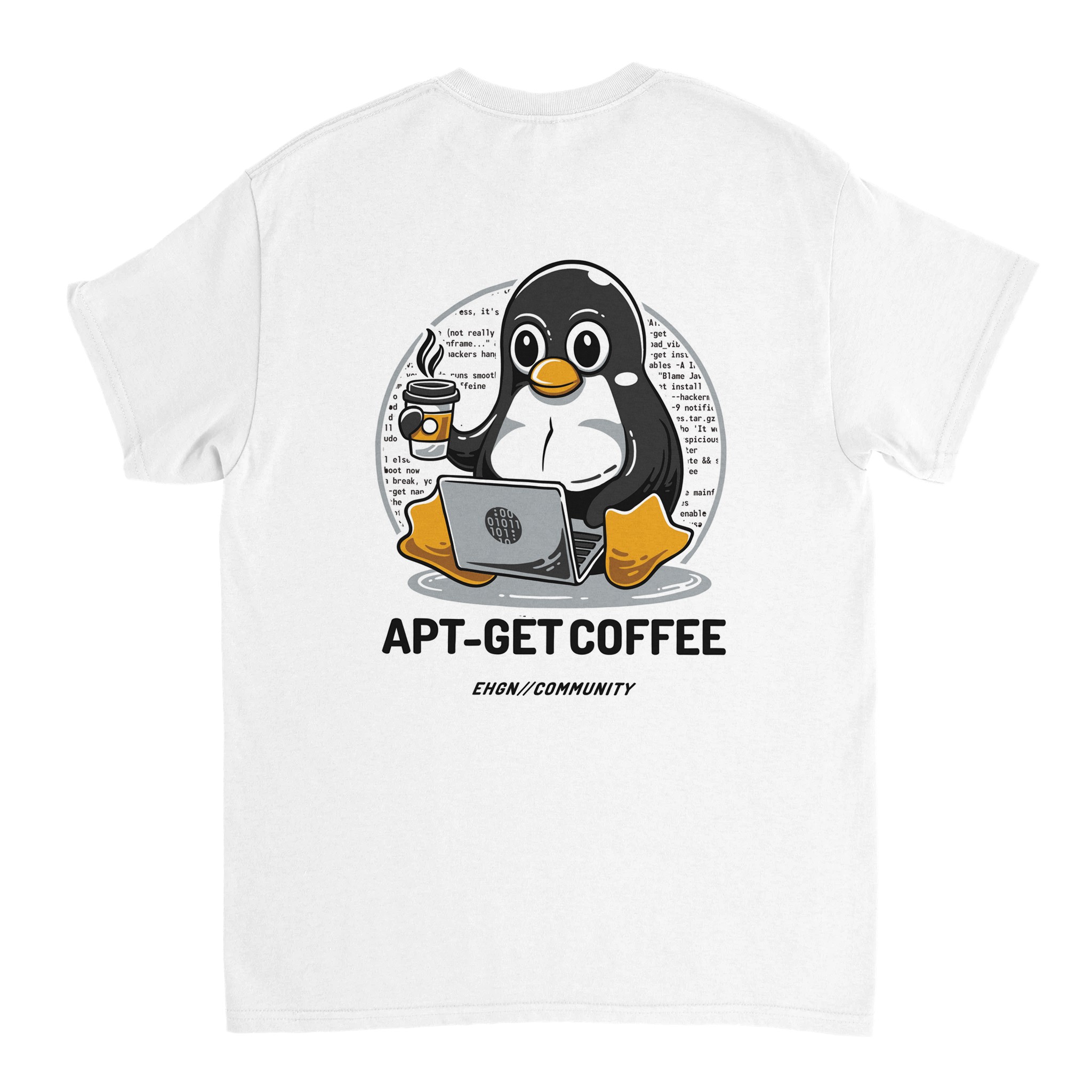 EHGN T-shirt "APT-GET COFFEE" (print on back)